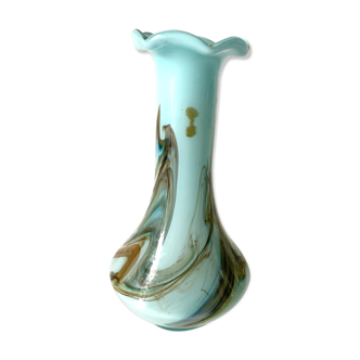 Vase opaline bleu