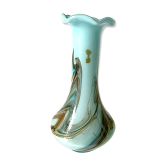 Blue opaline vase