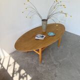Oval coffee table beech 1980 Aalto Ikea
