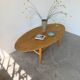 Oval coffee table beech 1980 Aalto Ikea