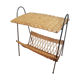 Woven wicker shelf