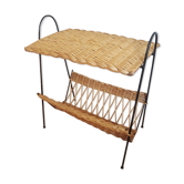 Woven wicker shelf