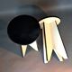 Pair of black and white lacquered wooden stools 1950/1960 Vintage.