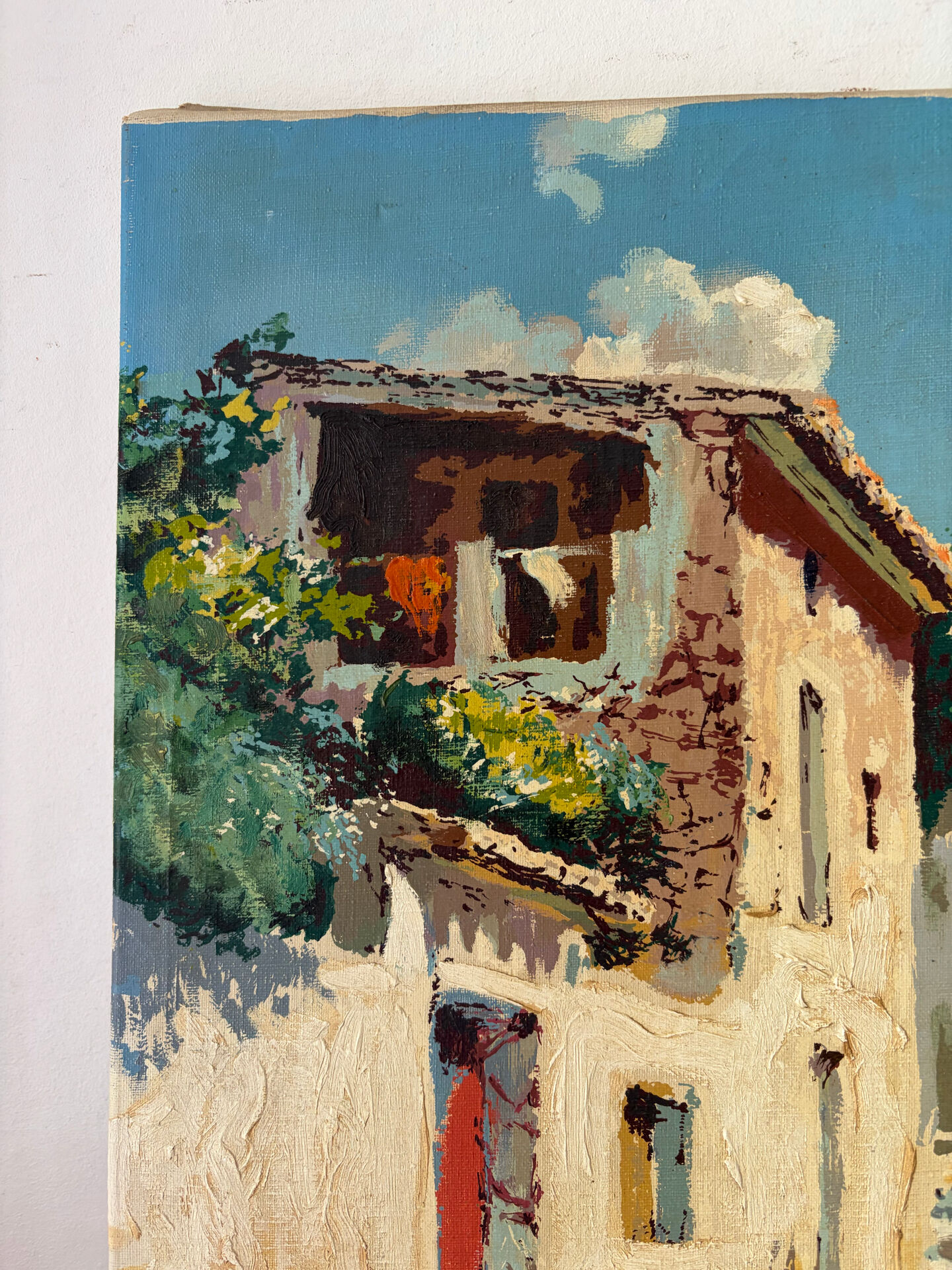 Spanish village, oil on canvas signed