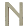 Vintage N sign letter in zinc