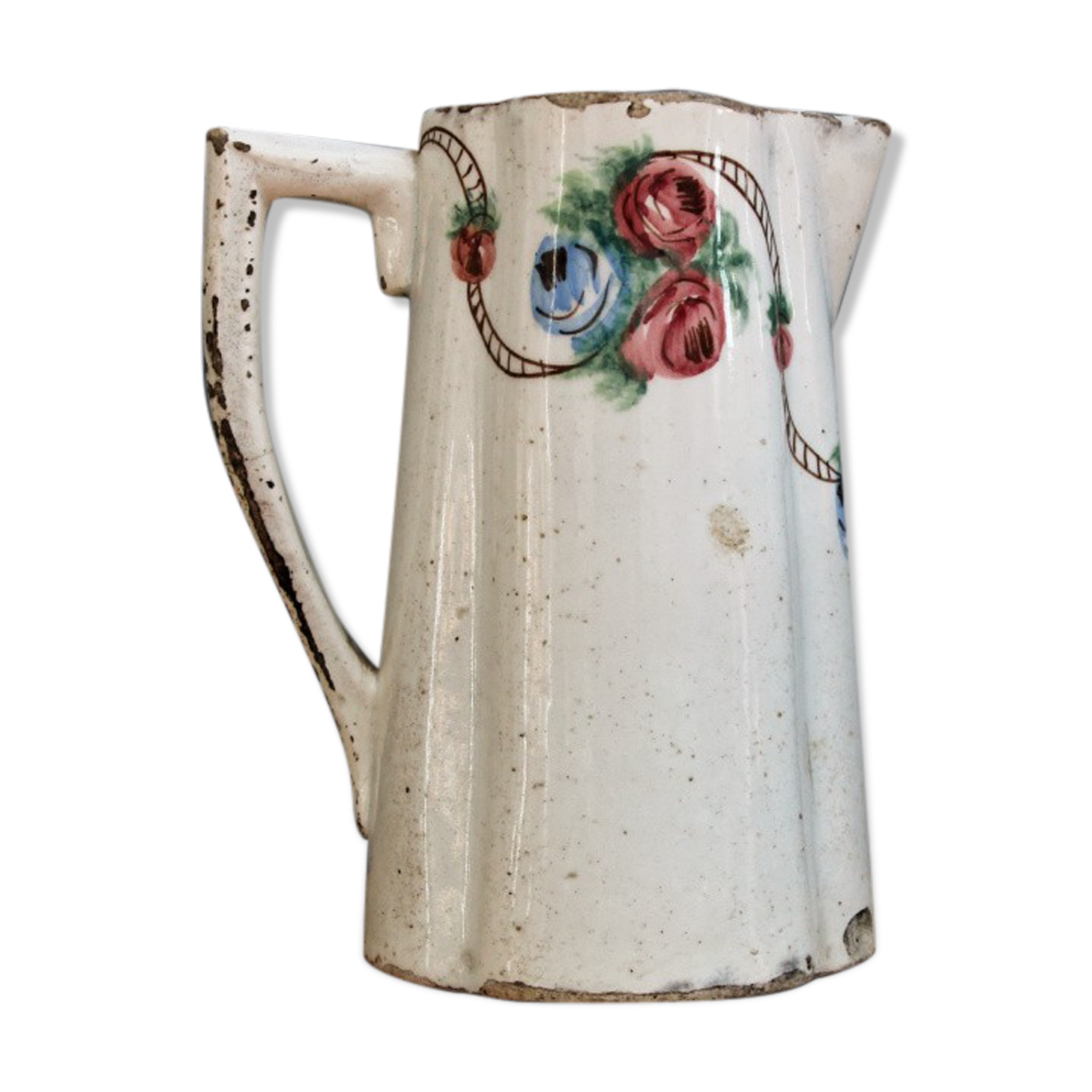 Flower pitcher in 19th century earthenware