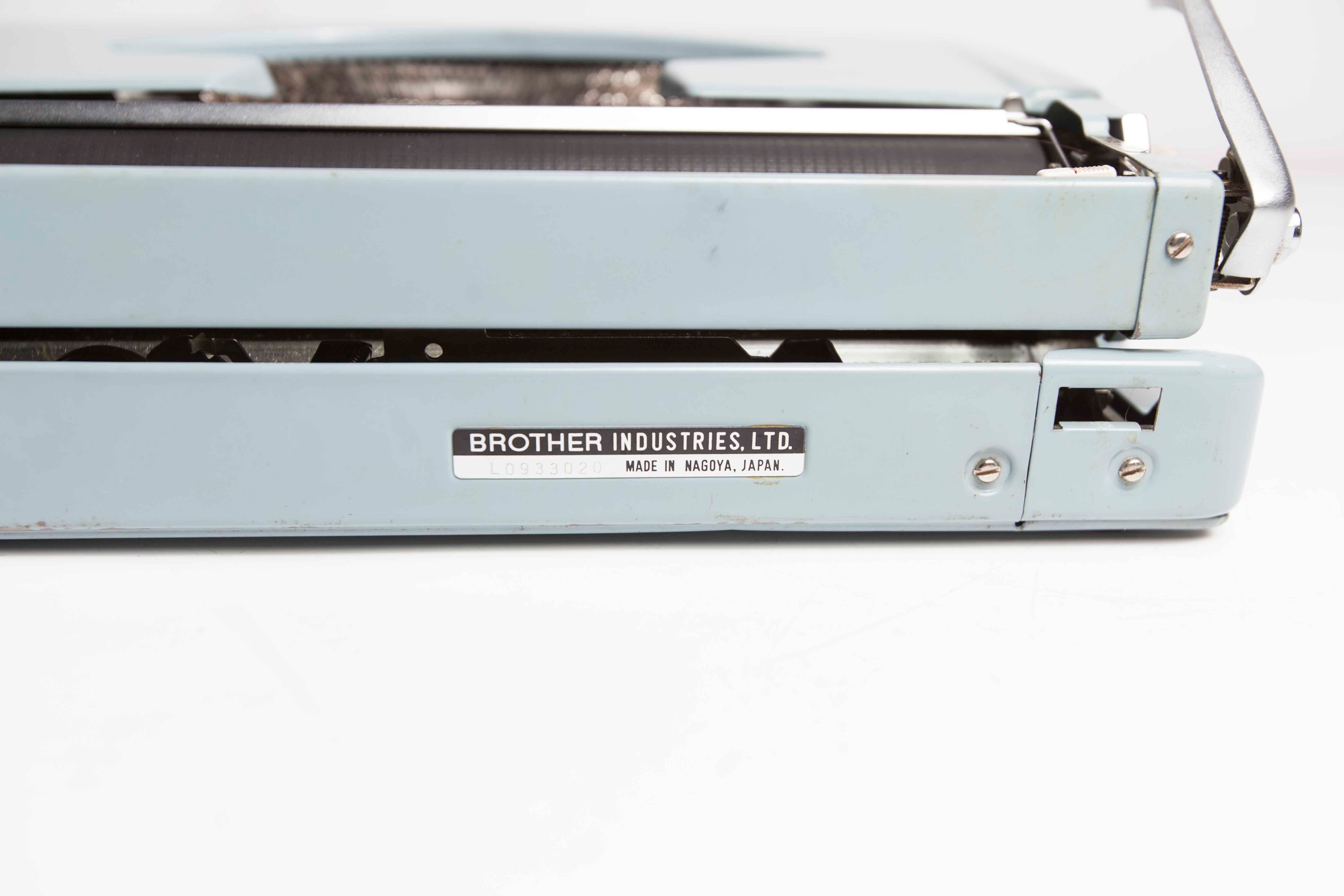 Sky Blue Brother Typewriter from 1980