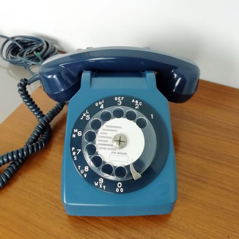 Vintage blue phone