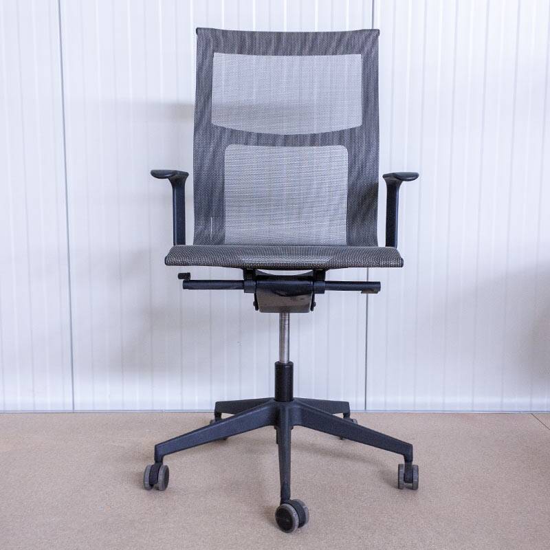 Fauteuil icf una plus en résille gris / noir