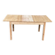 Table à manger scandinave rectangulaire extensible rénovée en pin massif br