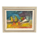 Original Mid Century Oil On Canvas – “Fruit” By Louis Zelig – Vintage & Framed 72 × 55 Cm