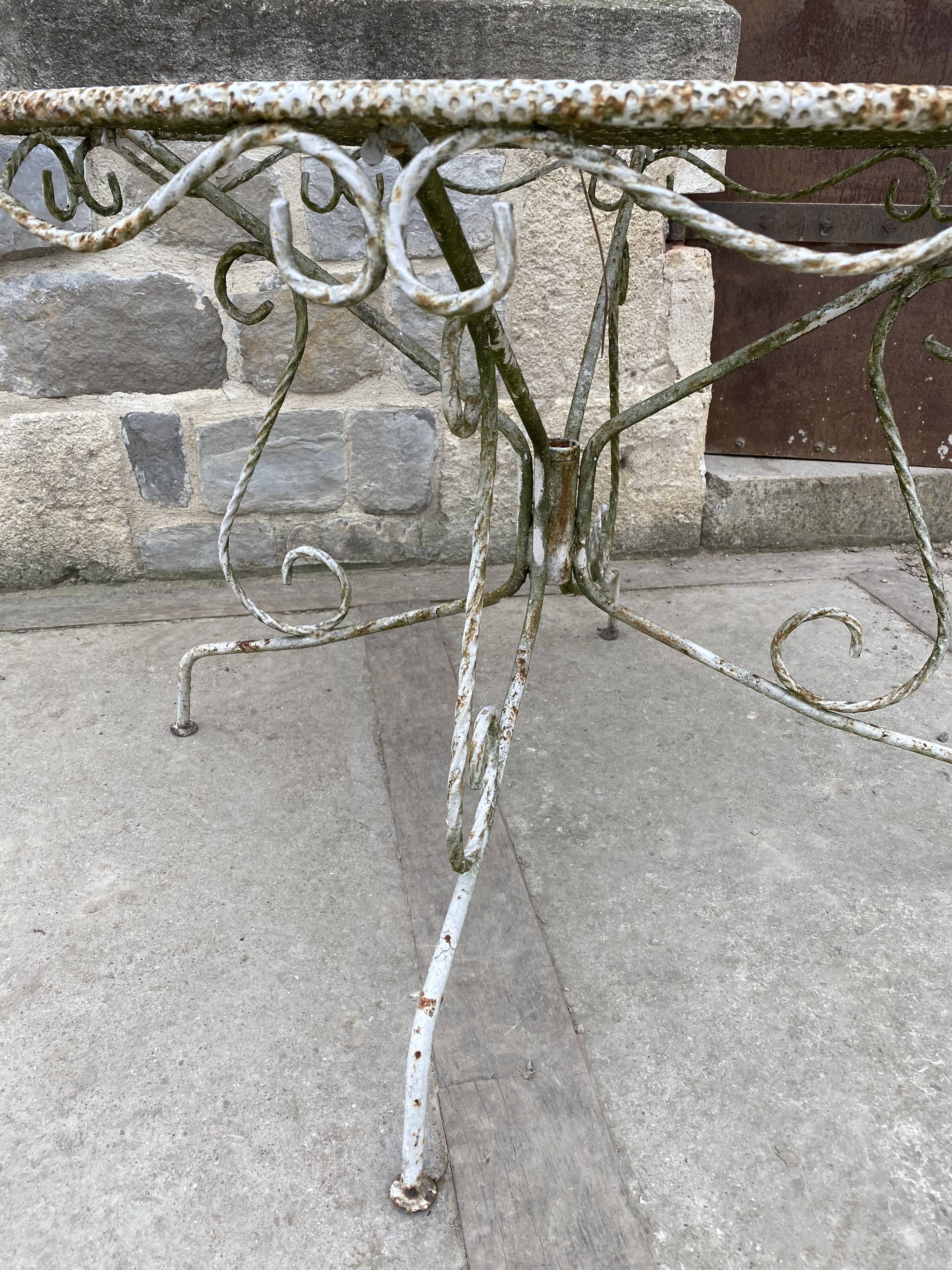 Wrought iron garden table 1960