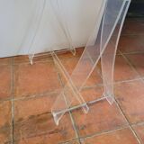 Plexiglas trestle desk from the 70s