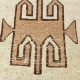 Vintage Brown & Beige Persian Runner Rug, 88x351Cm