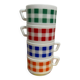 Arcopal gingham coffee cup vintage retro pops 70s