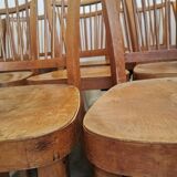 Vintage STOL Kamnik Wooden Dining Chair: 1960s Yugoslavia Bistro Style