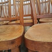 Vintage STOL Kamnik Wooden Dining Chair: 1960s Yugoslavia Bistro Style