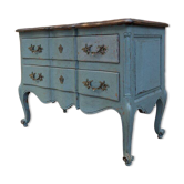 Commode de style Louis XV en noyer