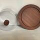 Cheese or cake dome teak plexiglass Scandinavian