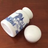 Opaline apothecary pot - container Made in Belgium