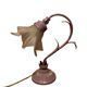 Flower-shaped table lamp in metal and glass