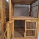 Paire de chevets en rotin vintage