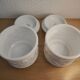 Pots en verre opale