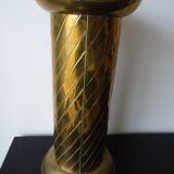 Pedestal column in vintage gilded metal