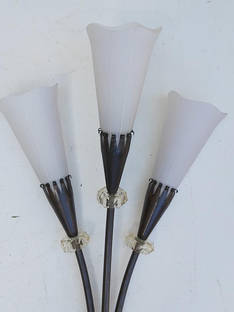 Pair of arum sconces edition Lunel Paris 50s