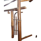 Bamboo coat rack with late nineteenth mirror