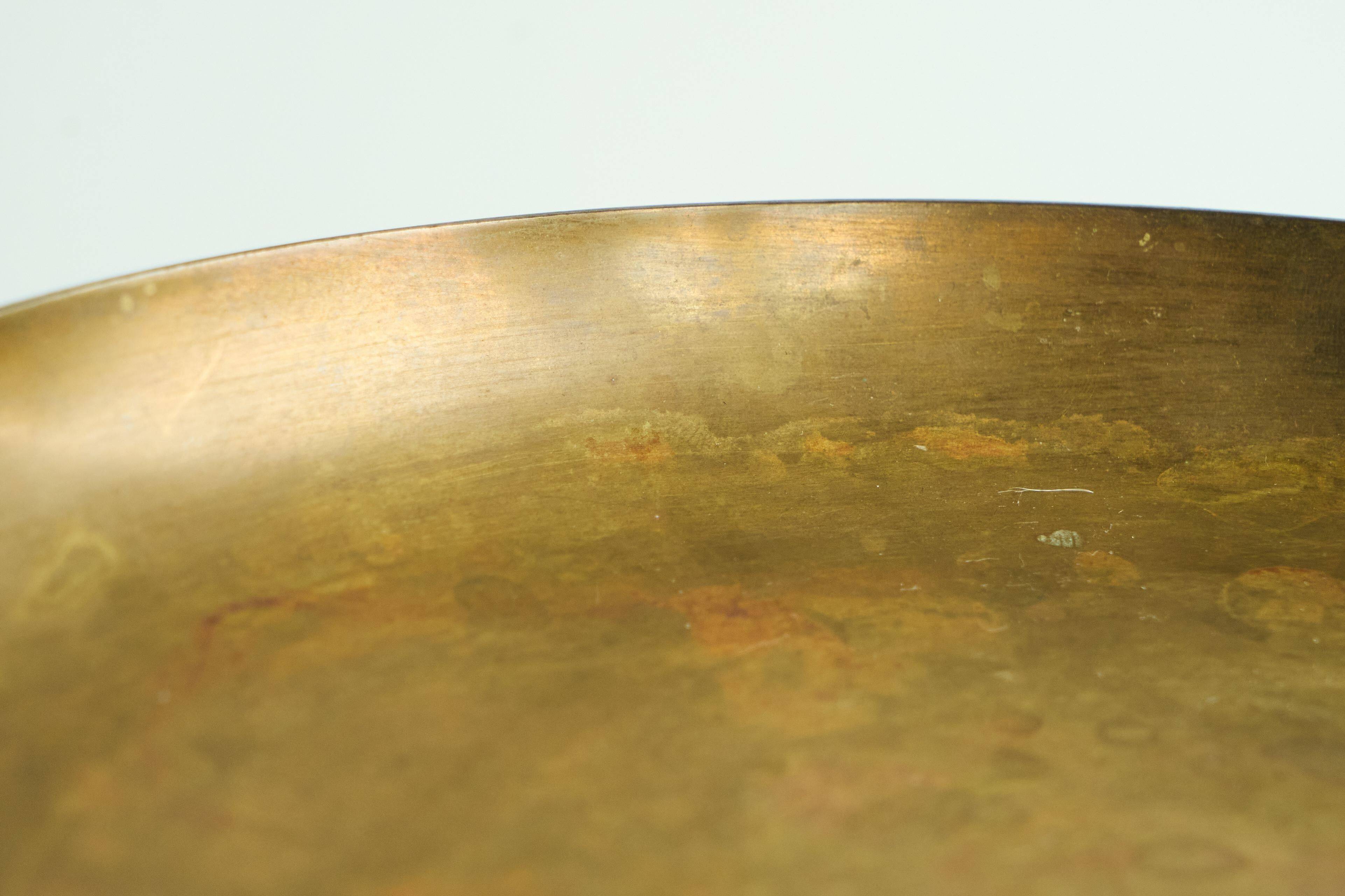 Polotti Arreda centrepiece or bowl in solid bronze, 20th century