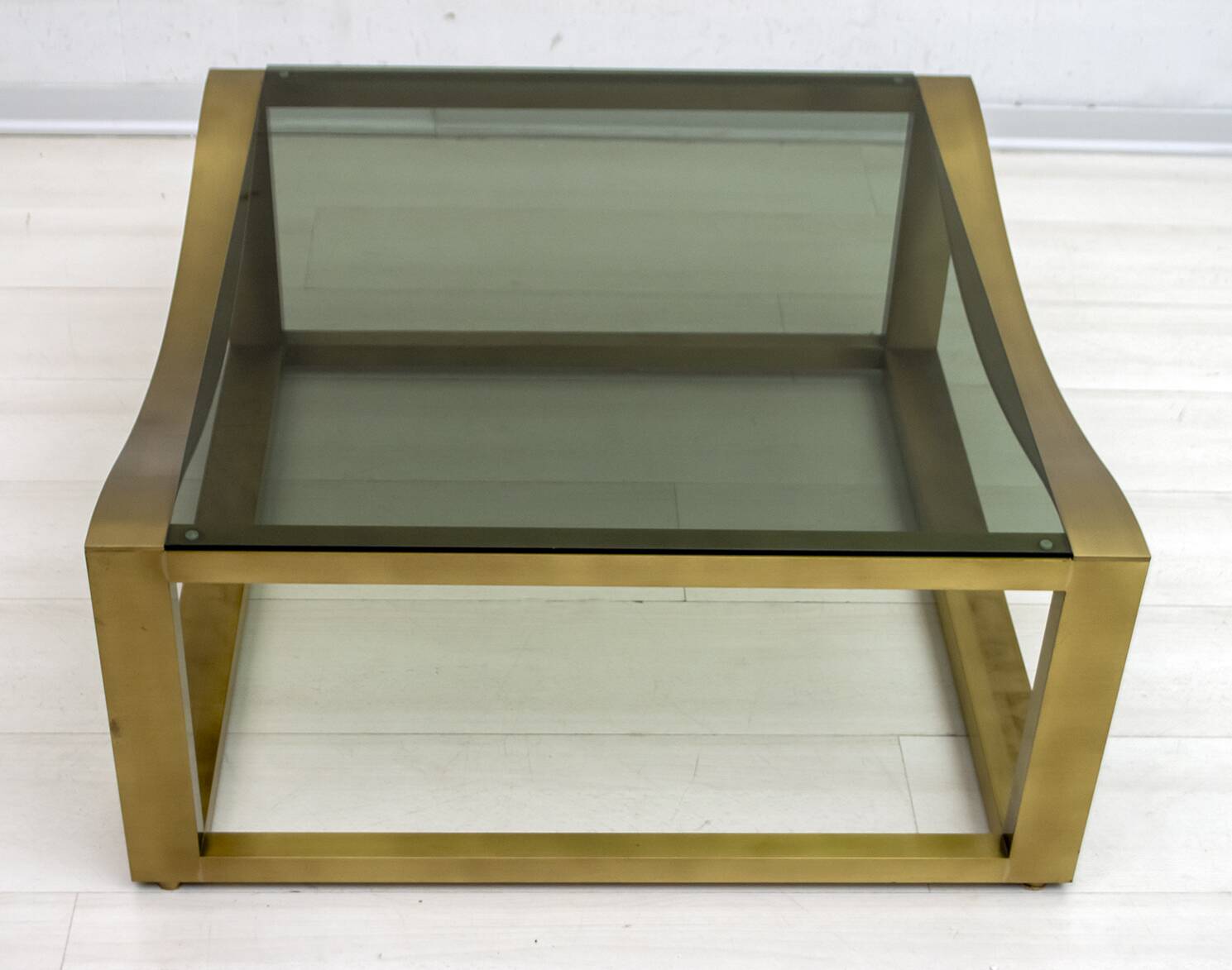 Luciano Frigerio Mid-Century Modern Italian Design Brass Coffee Table, 1970