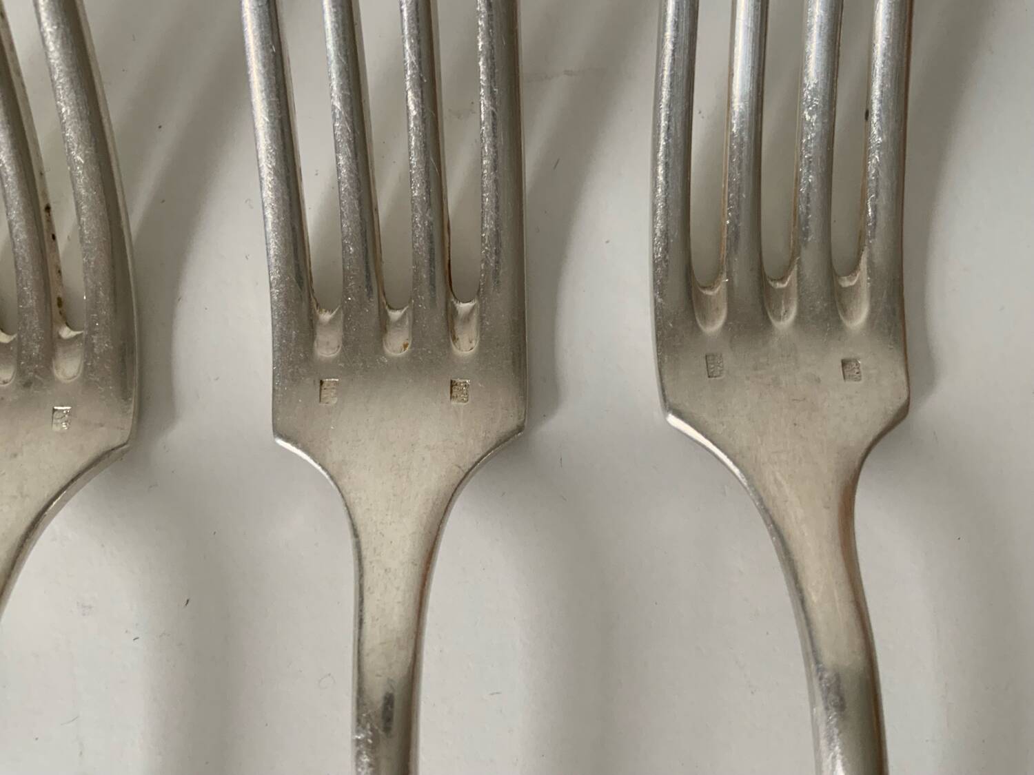 Silver-plated forks