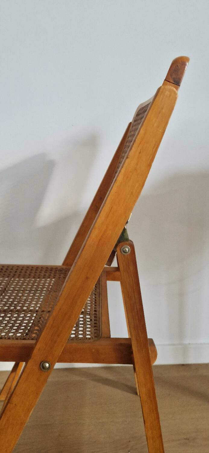 Cannage folding chair 1970