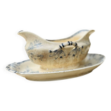 Sarreguemines iron clay sauceboat