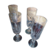4 champagne flutes from the D'Arques crystal factory