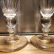 2 flûtes à champagne à pans coupés, fin 19è