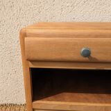 Vintage bedside table with compass legs