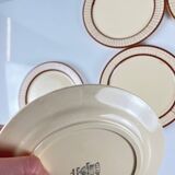 6 Longchamp dessert plates, "Colmar" model, 1950/70