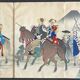 Samouraï à cheval retour de chasse par Toyohara Chikanobu (1838-1912) Japon 1897