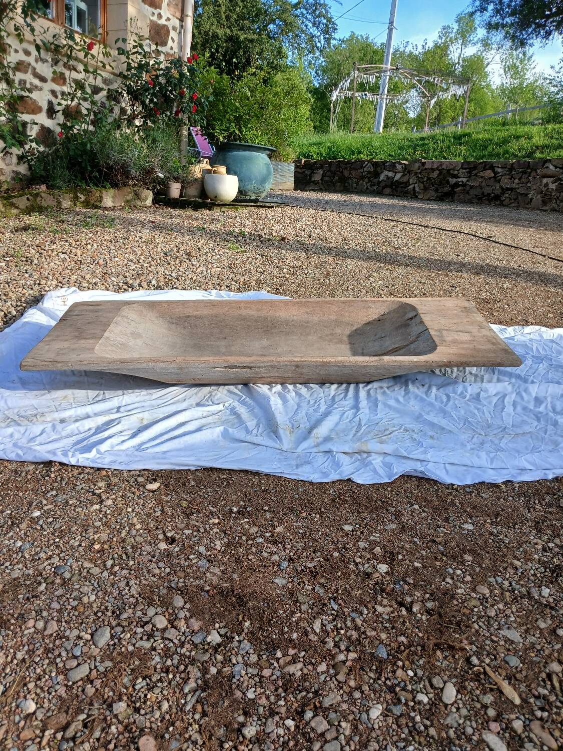 Old wooden trough / drinking trough