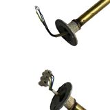 Pair of exterior or interior wall lights in gilded metal, 60s/80s