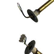Pair of exterior or interior wall lights in gilded metal, 60s/80s