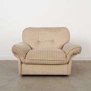 Fauteuil crème Soffio, design italien, années 1970, fabriqué par Doimo.