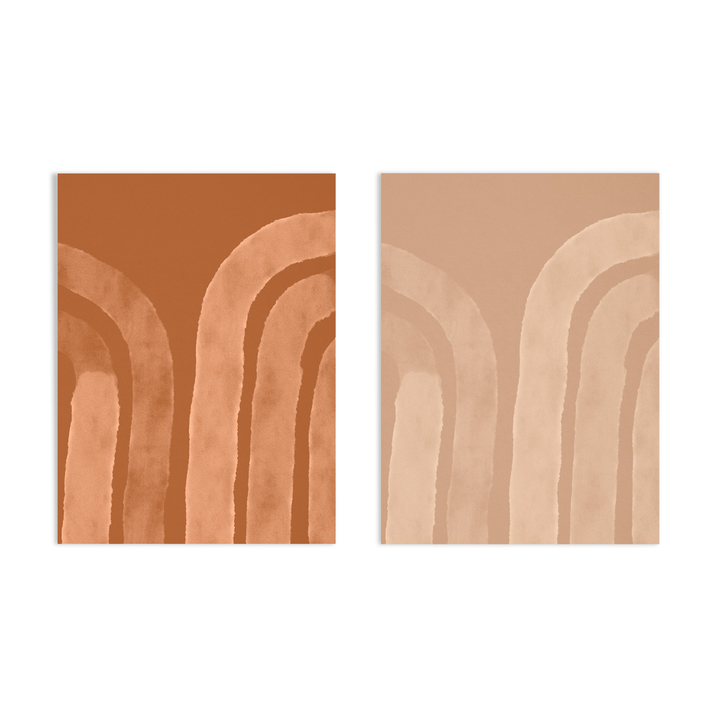 Paire d’estampes giclées, ensemble d’art mural abstrait de deux, 50x70cm