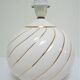 Ceramic lamp white and gold Italian design 70s / 80s