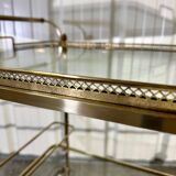 1970s gold rolling serving table