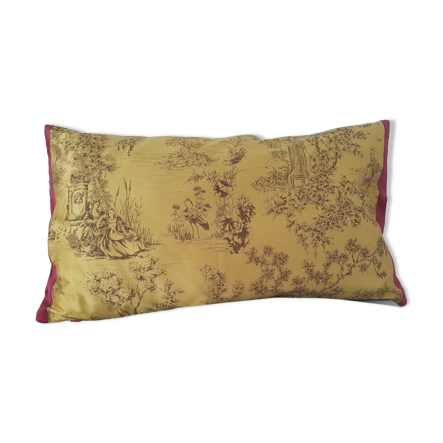 Silk cushion cover