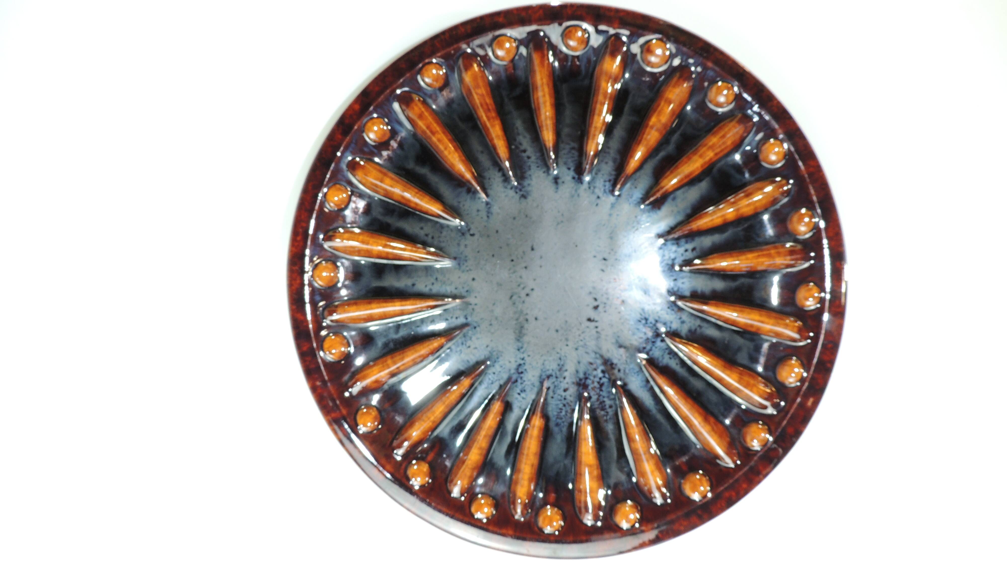 Magnificent "Soleil" dish Louis Giraud / Vallauris / Vintage