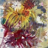 Tableau «fleurs multicolores » atelier jean-francois devaliere